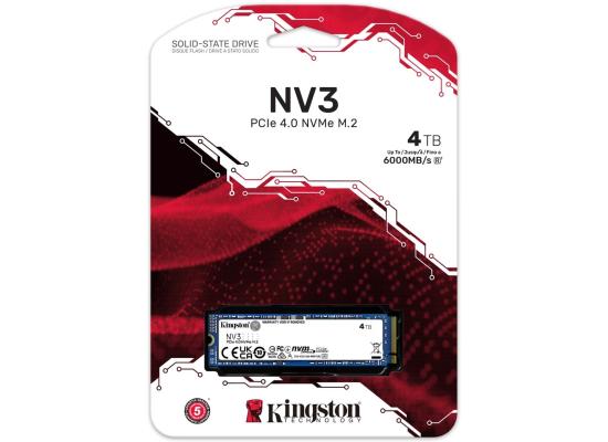 Kingston NV3 4TB M.2 NVMe PCIe 4.0 SSD - 6000/5000 MB/s