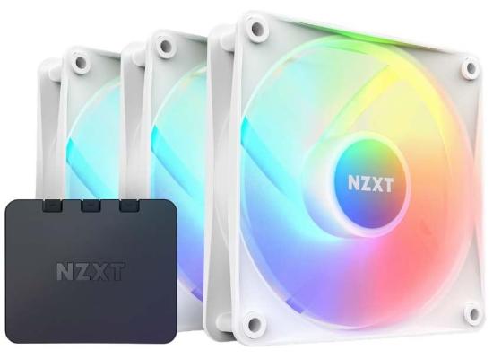 NZXT F120 RGB Core Triple Pack White
