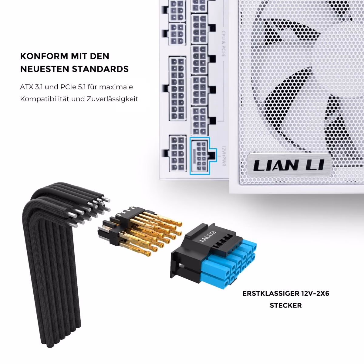 Lian Li Edge EG0850G 850W 80 Plus Gold Full Modular Power Supply White