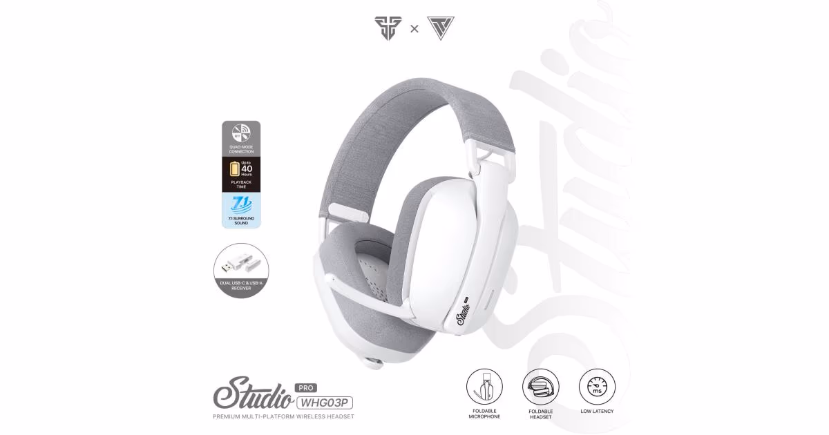 Fantech Studio Pro WHG03 7.1 Surround Sound Wireless Gaming Headset White