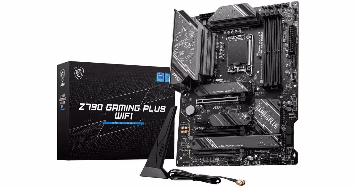 MSI Z790 GAMING PLUS WIFI (Wi-Fi 6E), Intel 14th 13th 12th Series, LGA 1700/DDR5/PCIe 5.0/4xM.2 - ATX Gaming MotherBoard