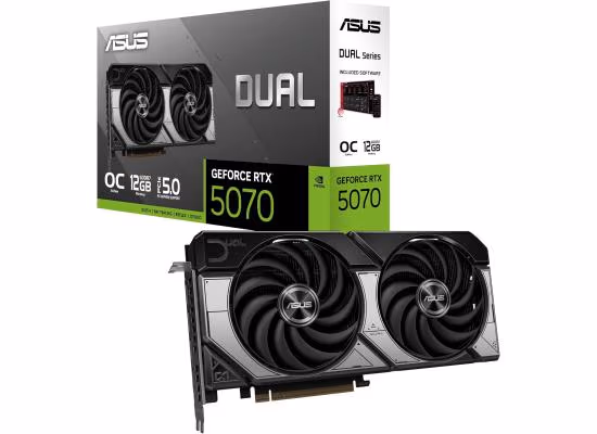 ASUS Dual GeForce RTX 5070 OC Edition 12GB GDDR7