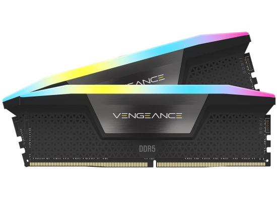 CORSAIR VENGEANCE RGB 96GB (2x48GB) DDR5 RAM 6400MT/s CL32 Memory Kit - Black
