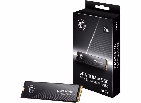MSI SPATIUM M560 2TB PCIe 5.0 NVMe M.2 SSD - 10300/8700 MB/s