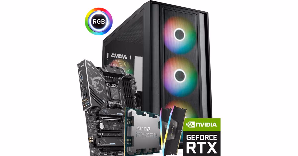 AMD RYZEN 9 9900X // RTX 5080 16GB // 32GB RAM - High-End Custom Build