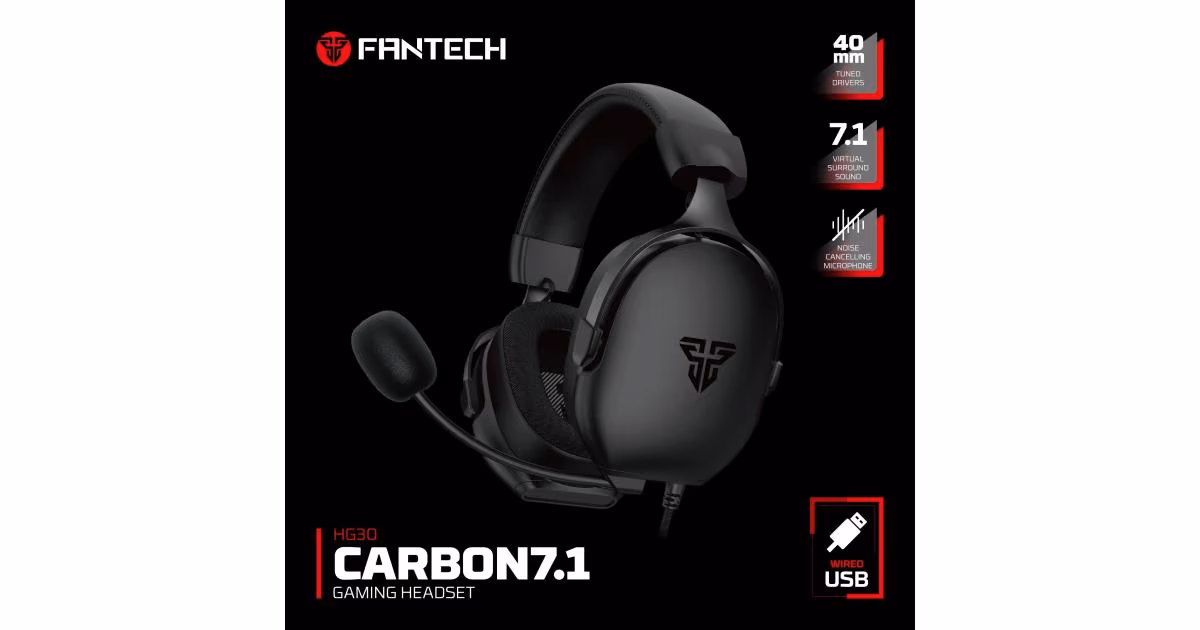 Fantech HG30 7.1 Virtual Surround Gaming Headset Black
