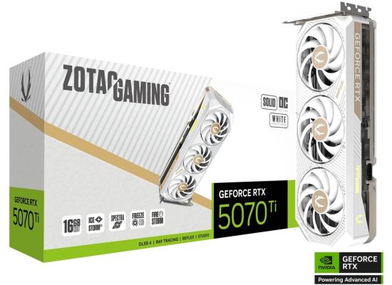 ZOTAC GAMING GeForce RTX 5070 Ti SOLID CORE OC White Edition 16GB GDDR7