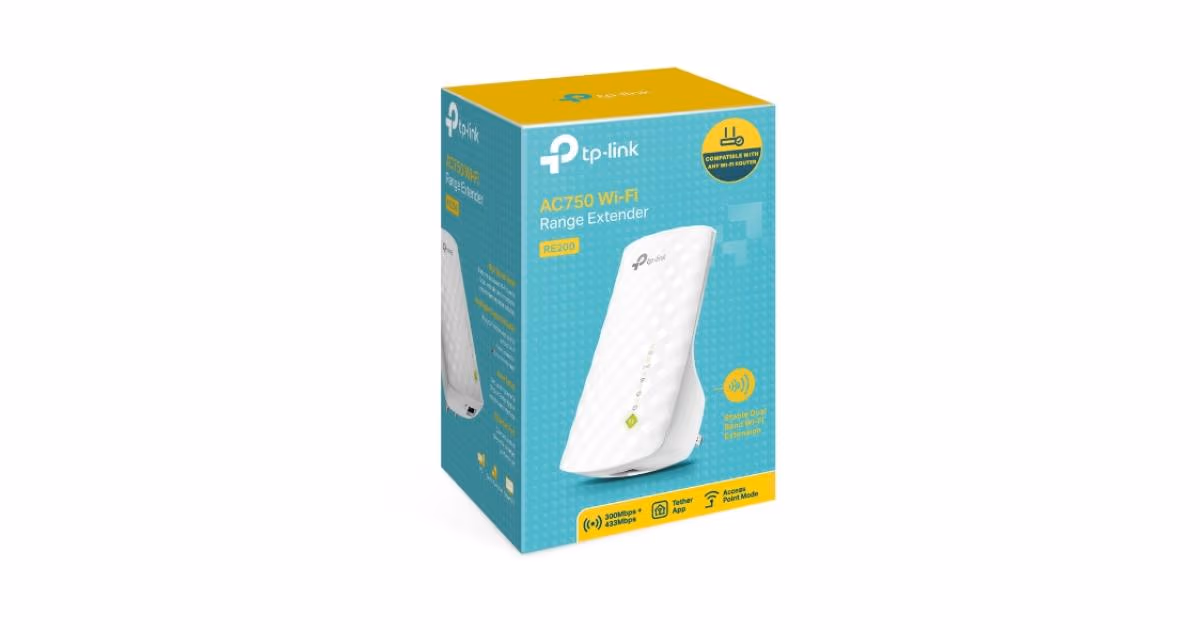 TP-Link RE200 AC750 Dual Band WiFi Range Extender