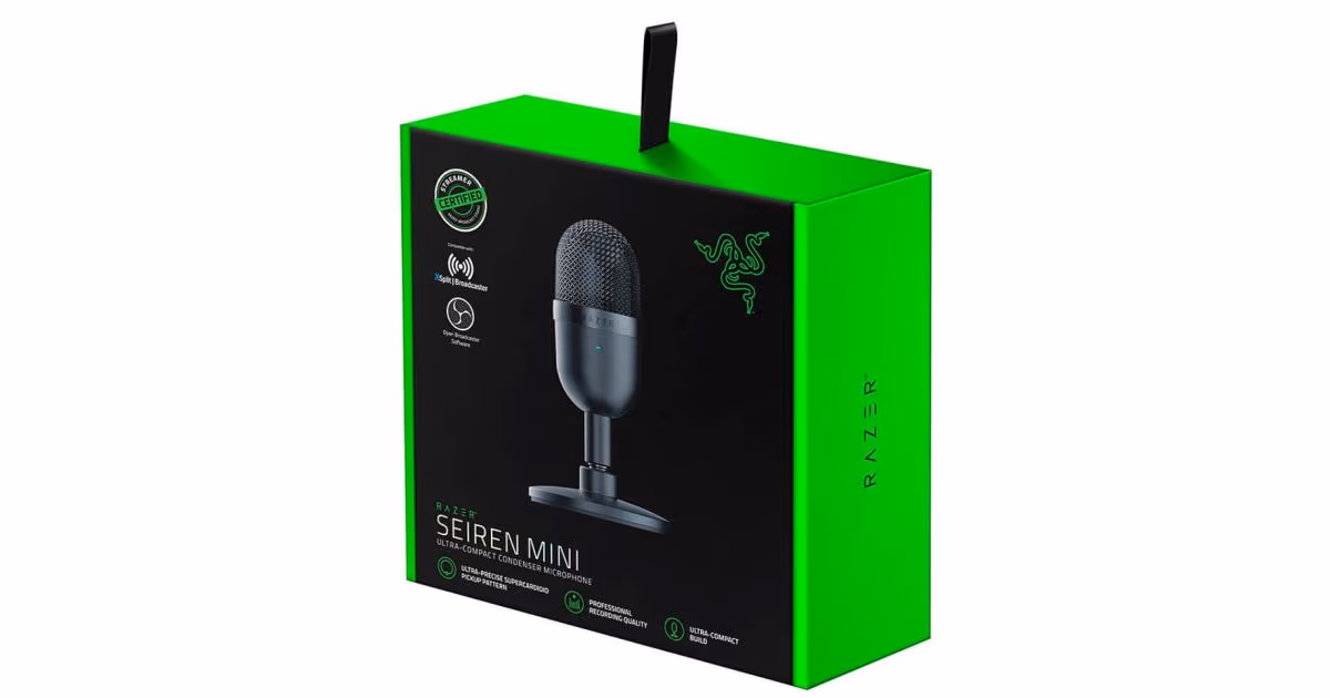 Razer Seiren Mini USB Condenser Microphone Black
