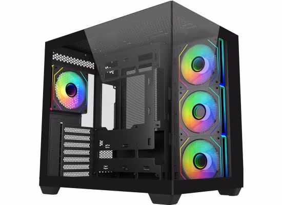 Cooler Master Elite 681 Black ATX ARGB Mid Tower Dual Chamber Fish Tank