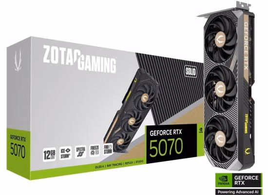 ZOTAC GAMING GeForce RTX 5070 SOLID 12GB GDDR7