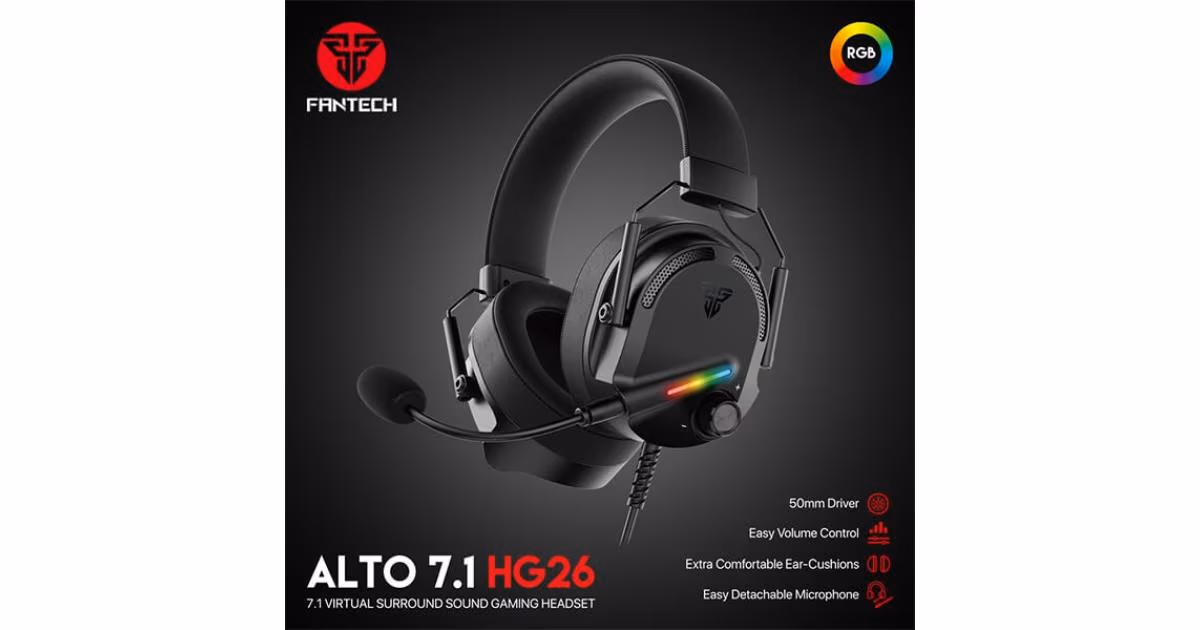 Fantech Alto HG26 7.1 Virtual Surround USB Wired RGB Gaming Headset