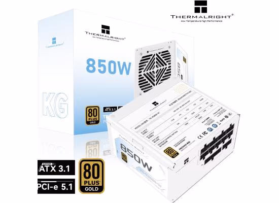 Thermalright KG-850-W 850W 80 Plus Gold Full Modular Power Supply White