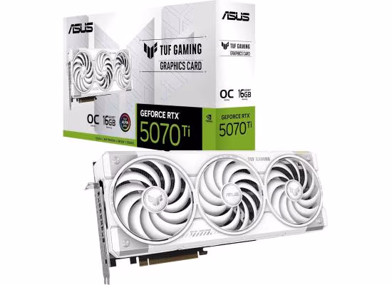 ASUS TUF Gaming GeForce RTX 5070 Ti 16GB GDDR7 White OC Edition