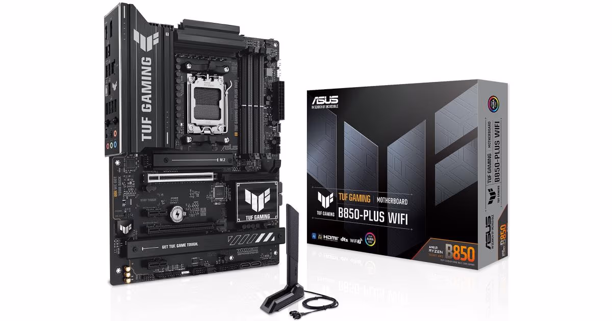 ASUS TUF GAMING B850-PLUS WIFI (Wi-Fi 7) AMD RYZEN 7000 8000 9000 Series AM5/DDR5/PCIe 5.0/3xM.2 - ATX Gaming MotherBoard