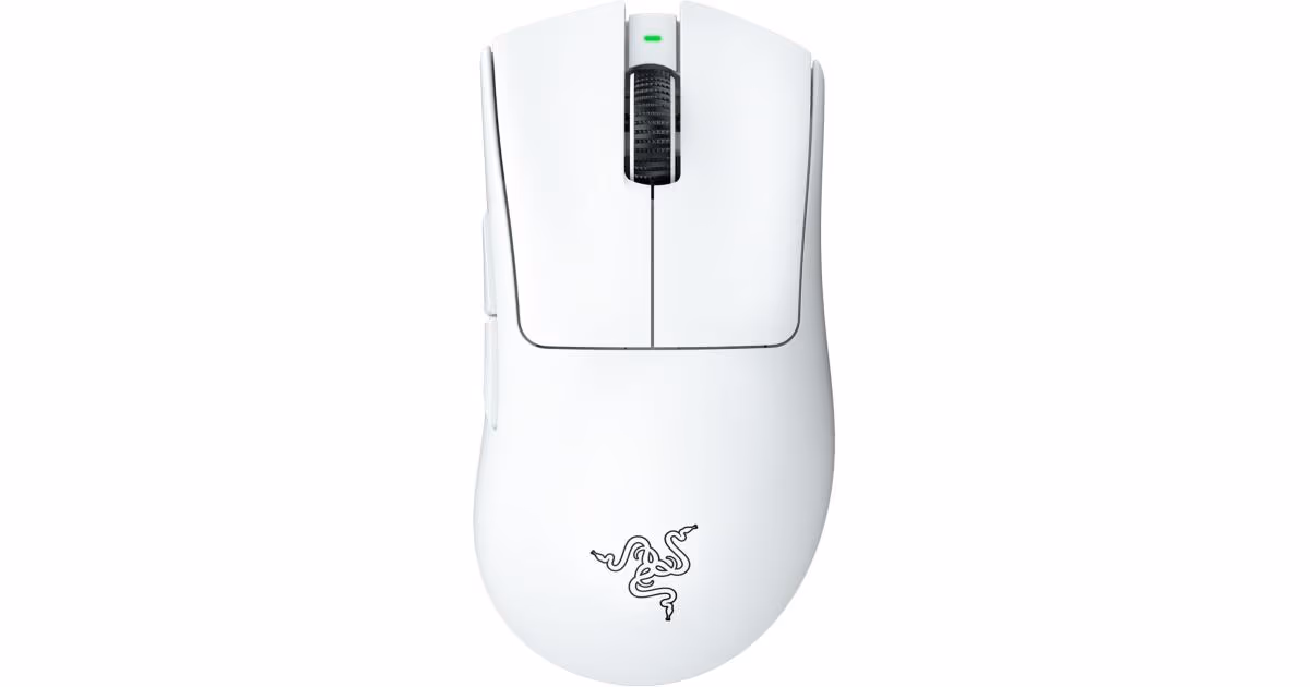 Razer DeathAdder V3 Pro Wireless Gaming Mouse - 64g Lightweight 30K DPI - White