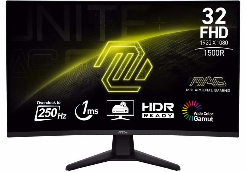 MSI MAG 32C6X Gaming Monitor FHD 250Hz Curve