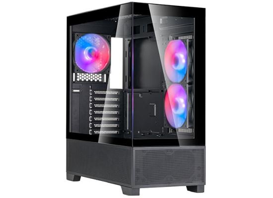 SilverStone Lucid 05 Black ARGB ATX Mid Tower Panoramic View