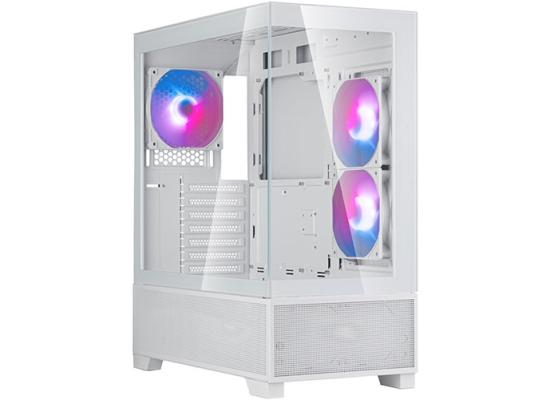 SilverStone Lucid 05 White ARGB ATX Mid Tower Panoramic View