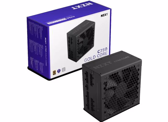 NZXT C750 Gold Core 750W 80 Plus Gold Full Modular Power Supply Black
