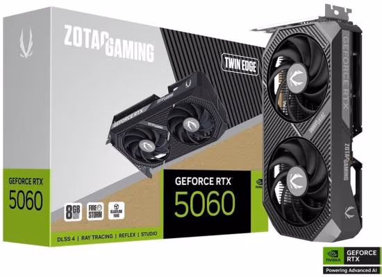 ZOTAC GAMING GeForce RTX 5060 Twin Edge 8GB GDDR7
