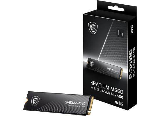 MSI SPATIUM M560 1TB PCIe 5.0 NVMe M.2 SSD - 10200/8400 MB/s
