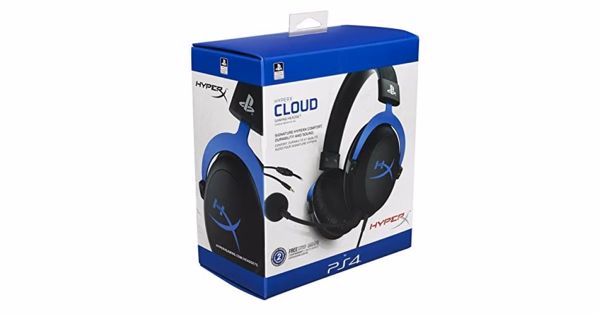 HyperX Cloud Wired 3.5mm Stereo Gaming Headset with Detachable Mic