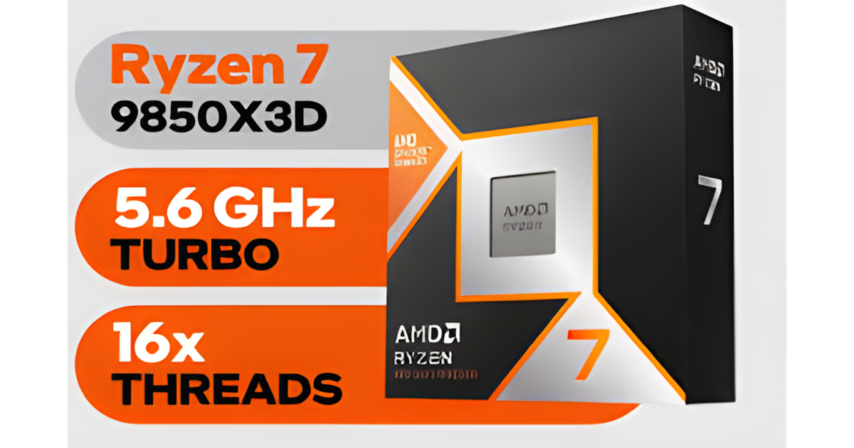 AMD Ryzen 7 9850X3D AM5 CPU Processor (Tray)