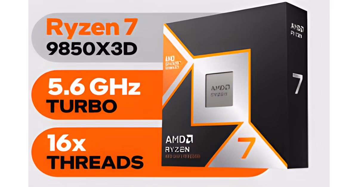 AMD Ryzen 7 9850X3D AM5 CPU Processor (Tray)