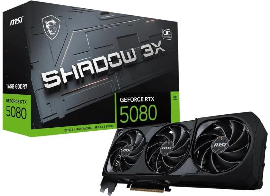 MSI GeForce RTX 5080 SHADOW 3X OC 16GB GDDR7