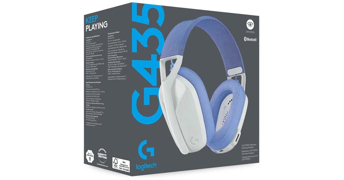 Logitech G435 LIGHTSPEED Wireless Gaming Headset White