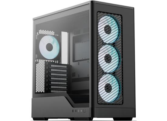 AeroCool D520A Black ARGB ATX Mid Tower Aesthetic Design