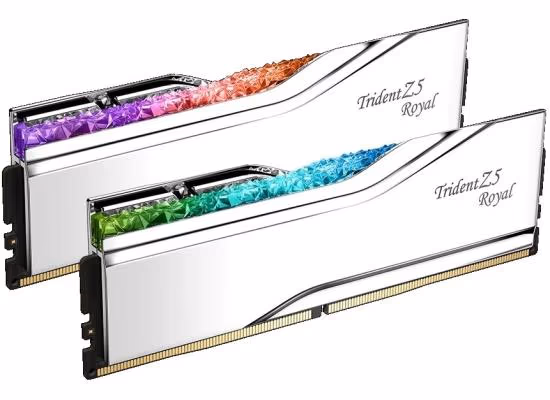 G.SKILL Trident Z5 Royal RGB Series 32GB (2x16GB) DDR5 RAM 6000MT/s CL28 Memory Kit - Silver