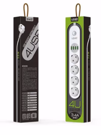 LDNIO 4U 4 Power Socket Extension