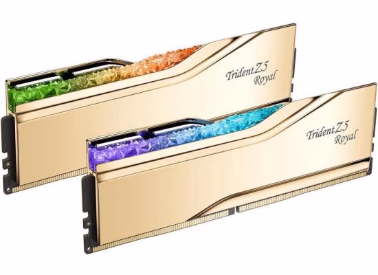 G.SKILL Trident Z5 Royal RGB Series 32GB (2x16GB) DDR5 RAM 6000MT/s CL28 Memory Kit - Gold