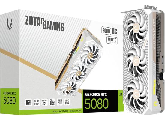 ZOTAC GAMING GeForce RTX 5080 SOLID OC White Edition 16GB GDDR7