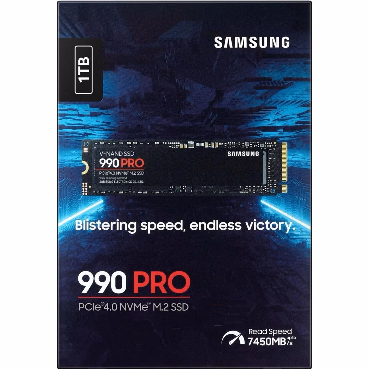 Samsung 990 PRO 1TB PCIe 4.0 NVMe M.2 SSD - 7450/6900 MB/s