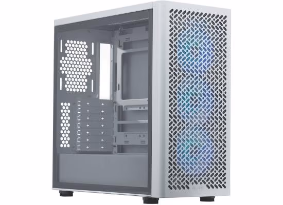 Cooler Master Elite 502 White ATX ARGB Mid Tower Mesh 3x 120mm ARGB Fans