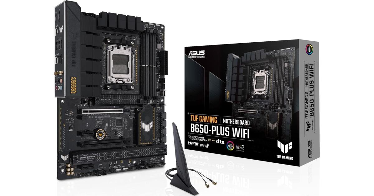 ASUS TUF GAMING B650-PLUS WIFI (Wi-Fi 6) AMD RYZEN 7000 8000 9000 Series AM5/DDR5/PCIe 4.0/3xM.2 - ATX Gaming MotherBoard
