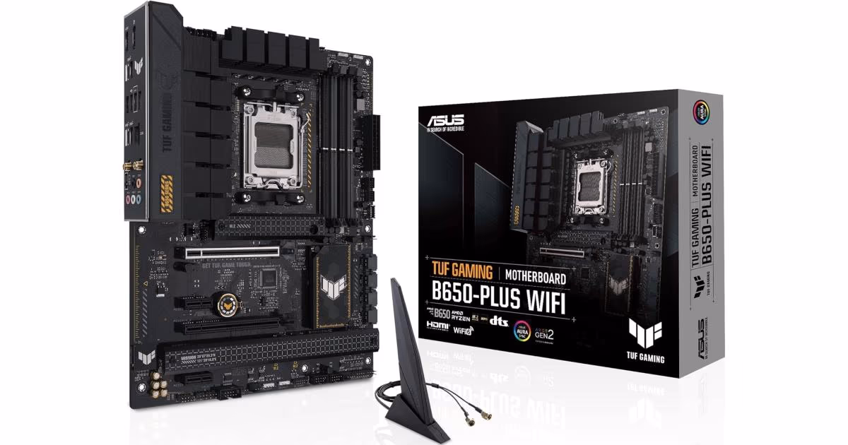 ASUS TUF GAMING B650-PLUS WIFI (Wi-Fi 6) AMD RYZEN 7000 8000 9000 Series AM5/DDR5/PCIe 4.0/3xM.2 - ATX Gaming MotherBoard