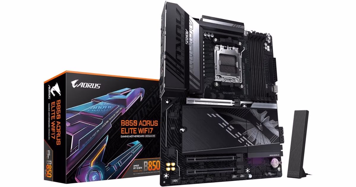 GIGABYTE B850 AORUS ELITE WIFI7 AMD RYZEN 7000 8000 9000 Series AM5/DDR5/PCIe 5.0/3xM.2 - ATX Gaming MotherBoard