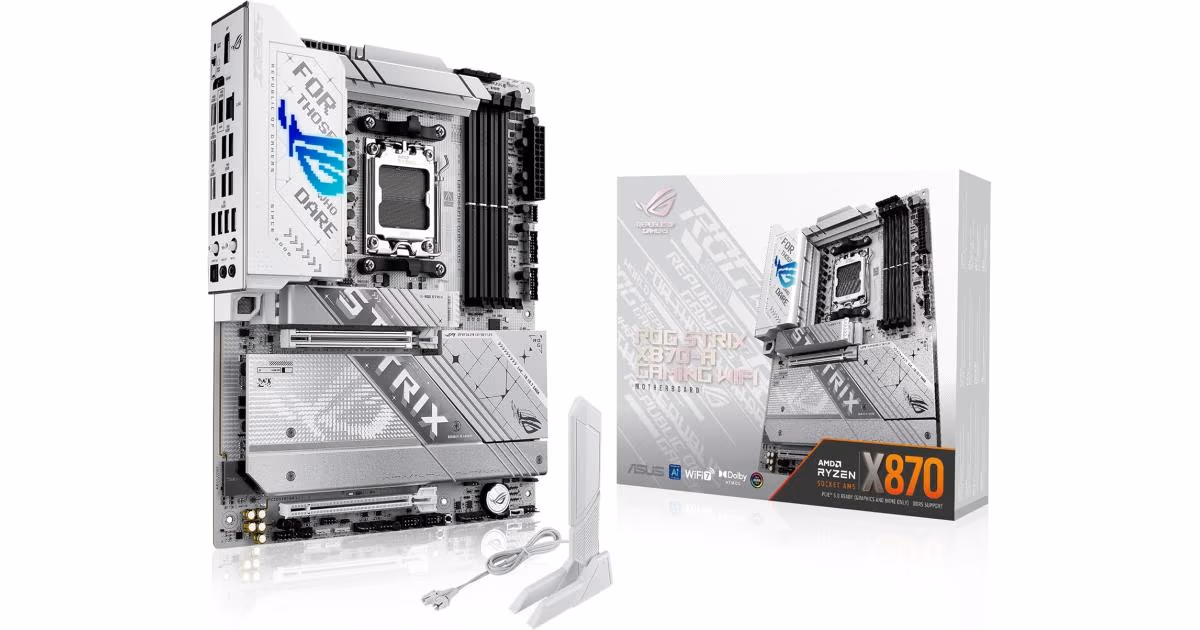 ASUS ROG STRIX X870-A GAMING WIFI (Wi-Fi 7) AMD RYZEN 7000 8000 9000 Series AM5/DDR5/PCIe 5.0/4xM.2 - ATX Gaming MotherBoard