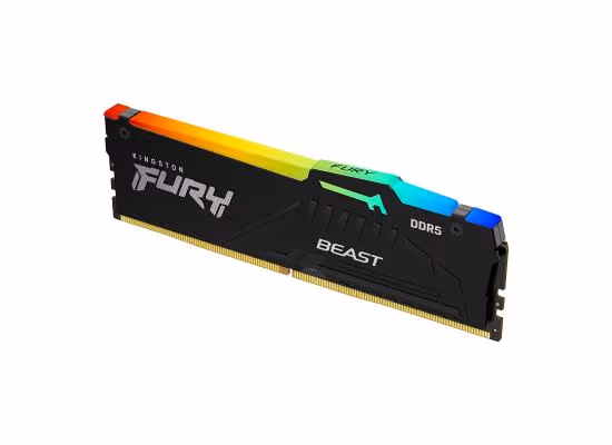 Kingston Fury Beast RGB Single 32GB DDR5 6000MT/s CL40 Desktop Memory
