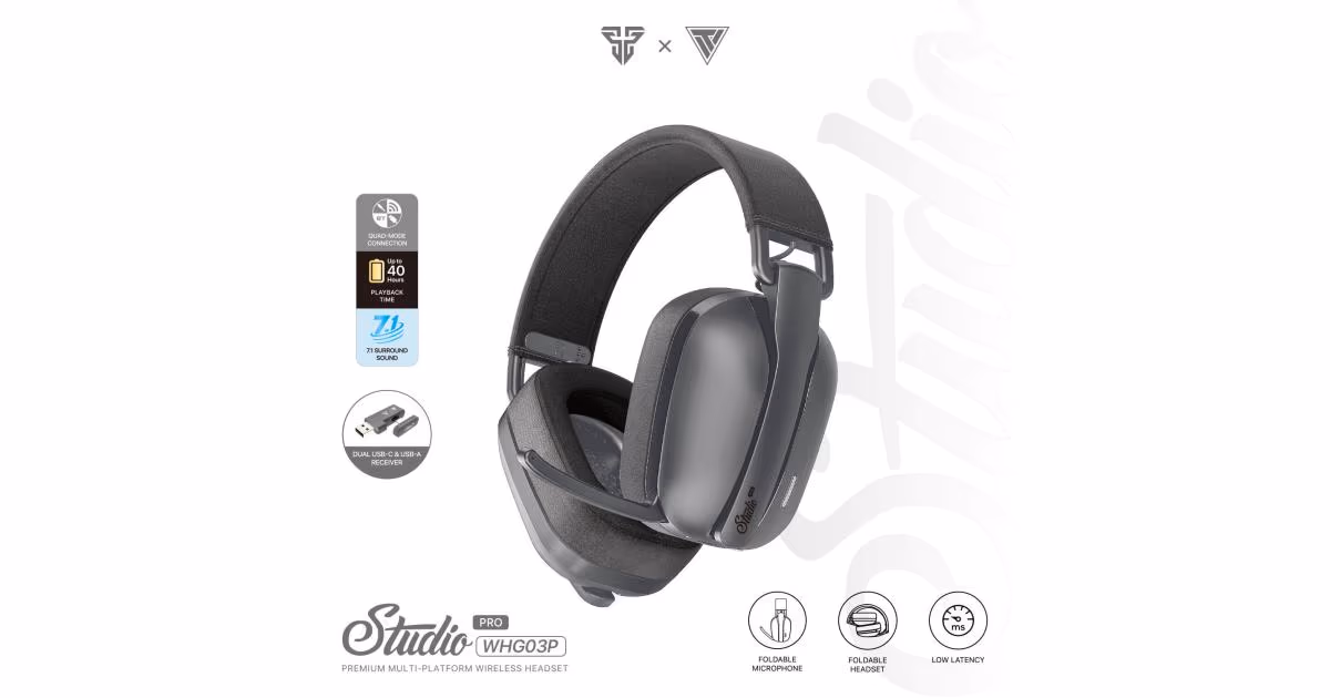 Fantech Studio Pro WHG03 7.1 Surround Sound Wireless Gaming Headset Grey