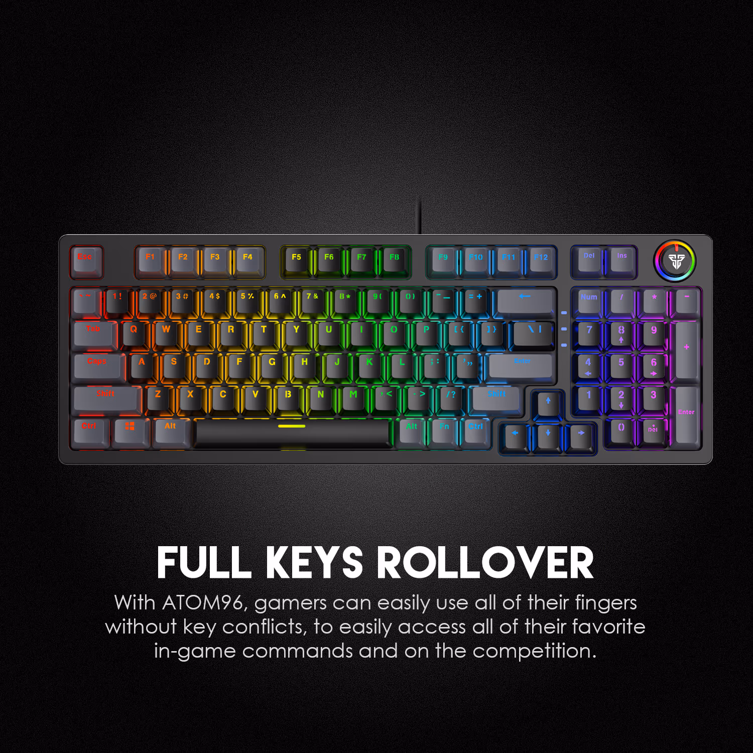 FANTECH ATOM96 MK890 RGB MECHANICAL KEYBOARD