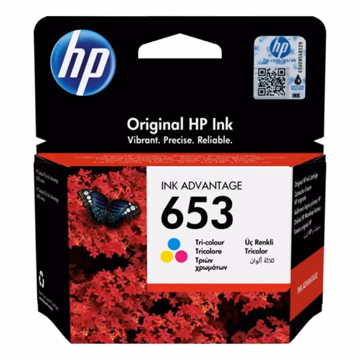 HP 653 Ink Advantage Tri-colour Original Ink