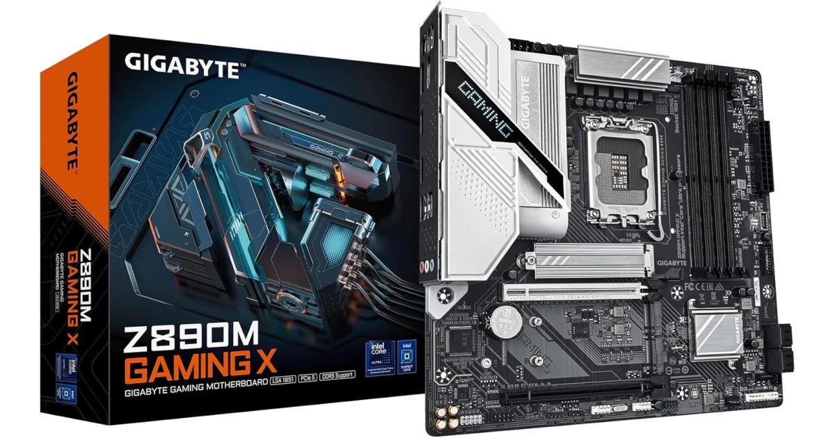 GIGABYTE Z890M GAMING X, Intel Core Ultra (Series 2), LGA 1851/DDR5/PCIe 5.0/3xM.2 - mATX Gaming MotherBoard