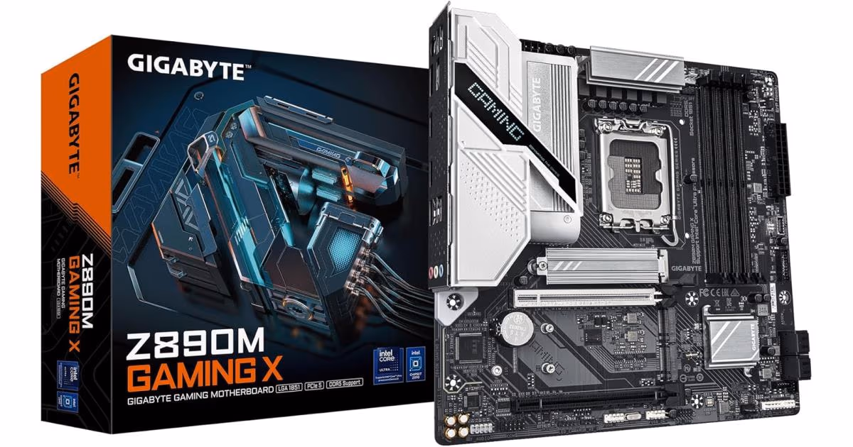 GIGABYTE Z890M GAMING X, Intel Core Ultra (Series 2), LGA 1851/DDR5/PCIe 5.0/3xM.2 - mATX Gaming MotherBoard