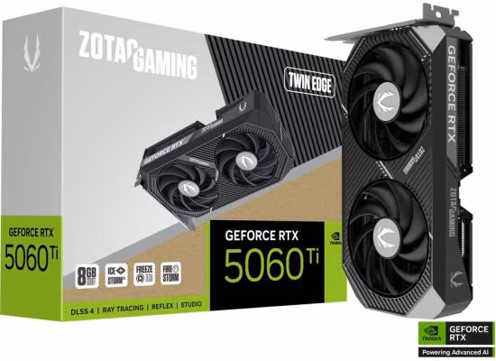 ZOTAC GAMING GeForce RTX 5060 Ti Twin Edge 8GB GDDR7