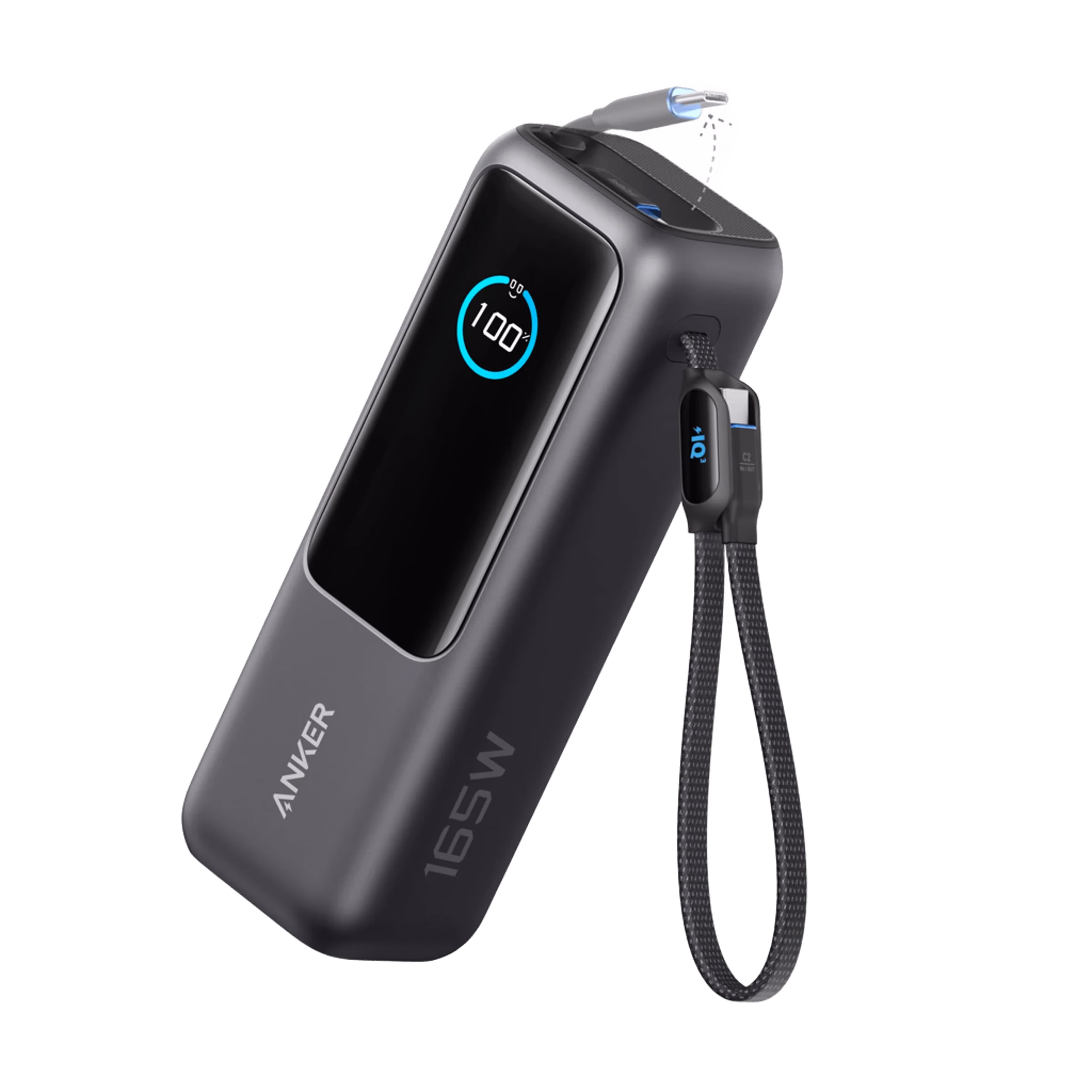 Anker Laptop Power Bank 25,000 mAh, 165W, Built-In and Retractable Cables